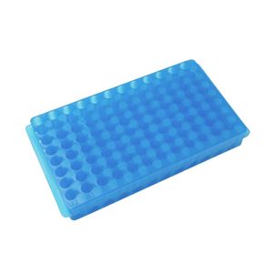 Estante Dupla Face Autoclavável em PP P/ 96 Microtubos de 0,5 e 1,5/2,0ml - Azul