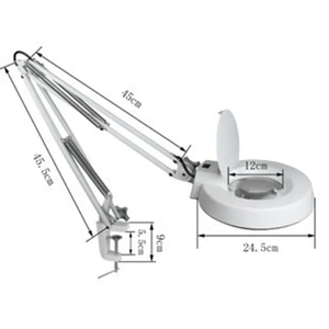 Lupa com Led de Bancada com Iluminacao LED Bivolt