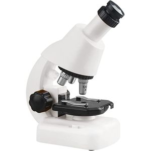 Microscópio Infantil 100X 400X 1200X Biologico Portatil Branco