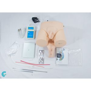 Simulador de Cateterismo Vesical e Lavagem Intestinal Bissexual com Dispositivo de Controle