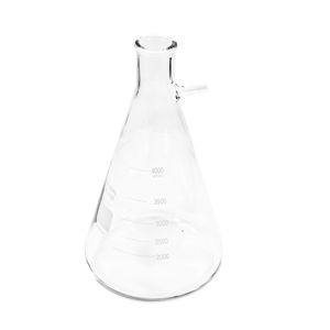 Frasco Kitazato Vidro Boro 3.3 C/ Saída Superior 4000ml - Cx/ 1 unidade