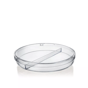 Placa de Petri 90x15mm 1 Div/2 Compartimentos Estéril Descartável, Material Ps, Pct C/ 10und